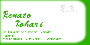 renato kohari business card