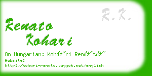 renato kohari business card